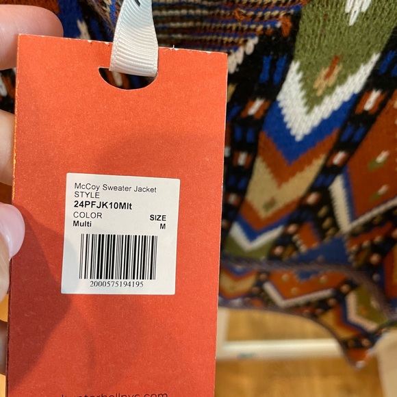 NWT this season Hunter Bell McCoy Sweater Jacket size Medium - Picture 2 of 3